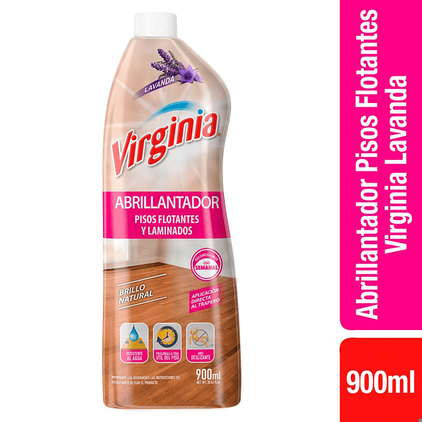 Abrillantador Virginia piso flotante laminado botella 900 ml