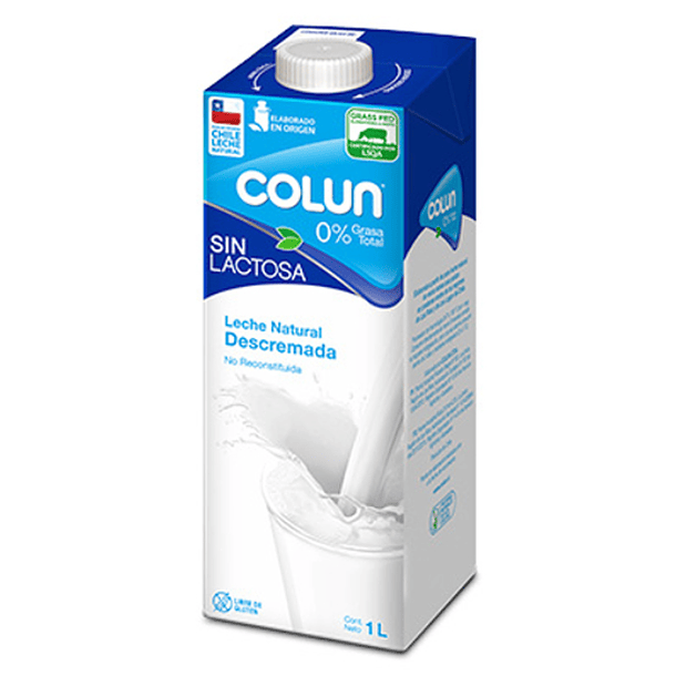 Leche Colun Descremada Sin Lactosa 1 Lt - Colun 