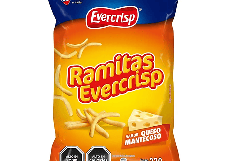 Ramitas Evercrisp sabor queso mantecoso 230 g