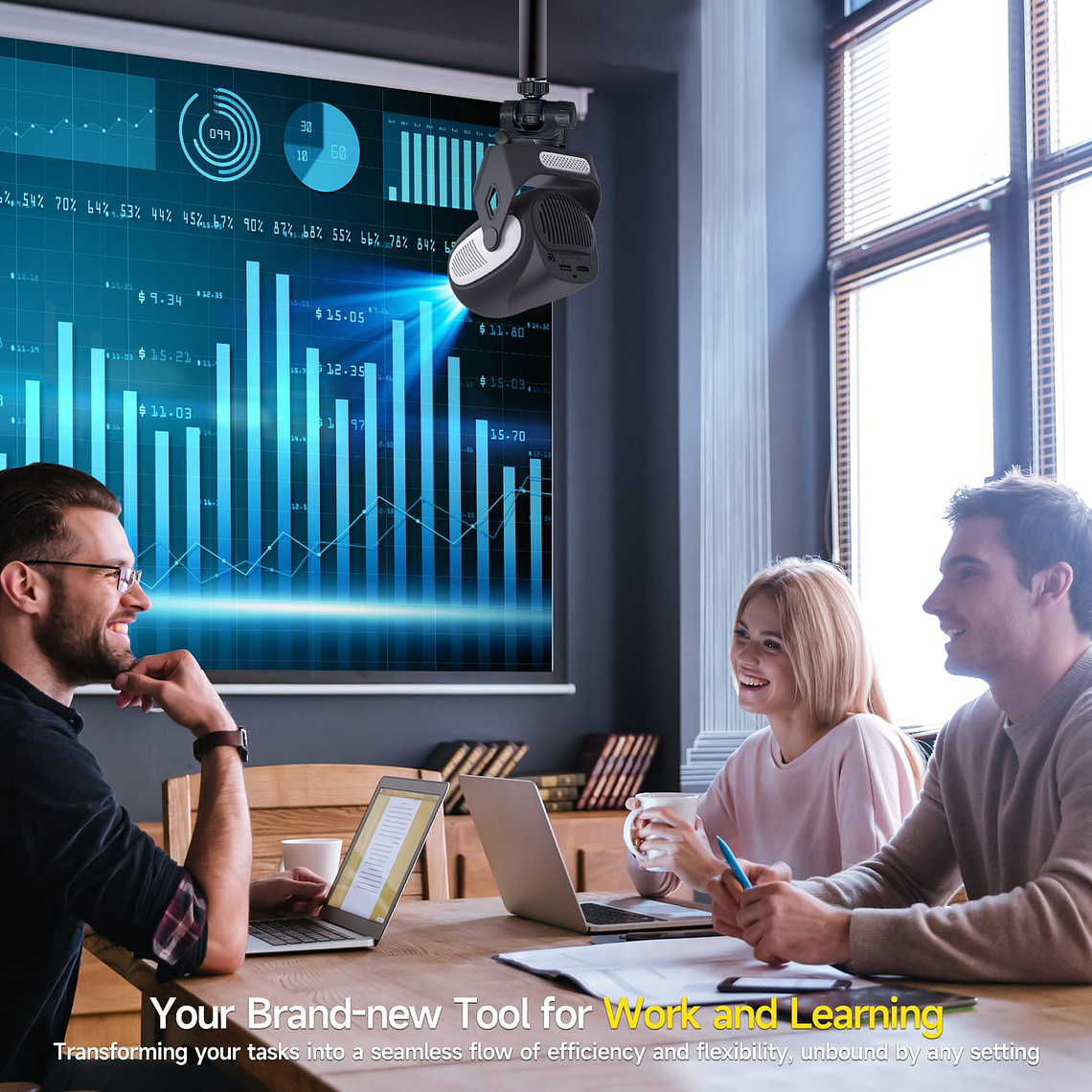 Proyector Magcubic HY300 X - 300 Lumenes Ansi - Wifi 6 4