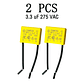 CAPACITOR CONDENSADOR 3.3 UF - REEMPLAZA CABLE NEUTRO - KIT 2 UNIDADES - Miniatura 1