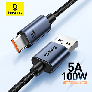 CABLE BASEUS USB a Tipo C - 100W - CARGA RAPIDA - 1MT