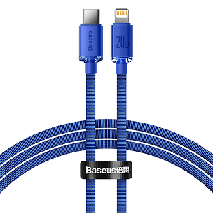 Baseus USB C a Lightning para iPhone - Carga Rápida 20W - Azul - 2M