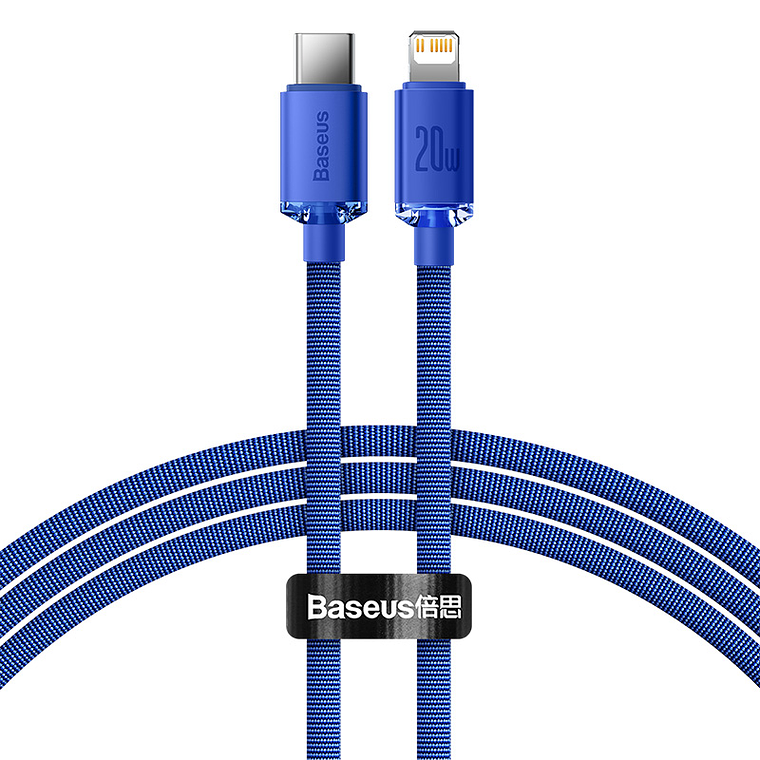Baseus USB C a Lightning para iPhone - Carga Rápida 20W - Azul - 2M 1