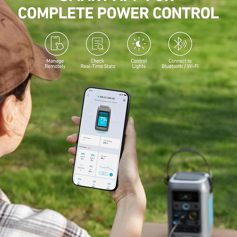 POWER BANK ANKER SOLIX C300 DC - 300W - 90000 MAH - 7 PUERTOS DE CARGA 3