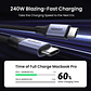 CABLE UGREEN USB C a C - 240W - CARGA RAPIDA - 1 METRO - Miniatura 2