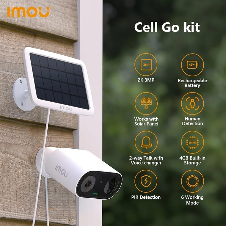 IMOU CELL GO KIT - 3MP - 2K - INCLUYE PANEL SOLAR 1