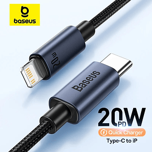 Baseus USB C a Lightning para iPhone - Carga Rápida 20W - 1M