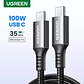 CABLE UGREEN USB C a C - 100W - CARGA RAPIDA - 1MT - Miniatura 1