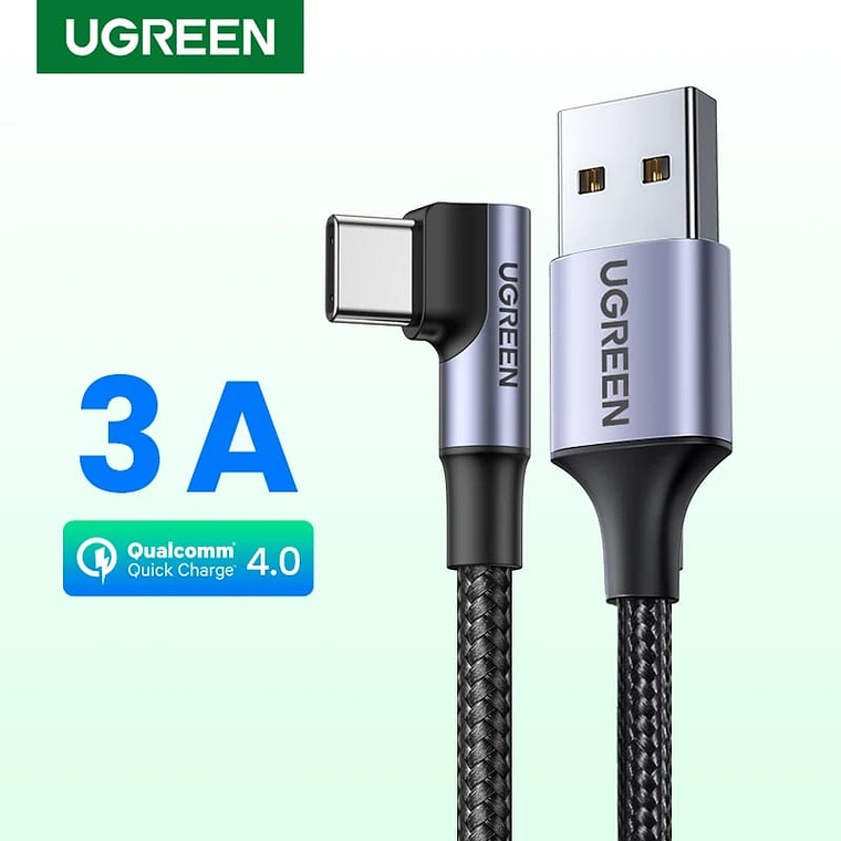 CABLE UGREEN USB TIPO A - USB TIPO C - 2MT - 90 GRADOS 1