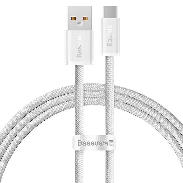 CABLE BASEUS USB  A - USB C - 100W - CARGA RAPIDA - 2MT - BLANCO 1