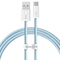 CABLE BASEUS USB  A - USB C - 100W - CARGA RAPIDA - 1MT - AZUL CLARO - Miniatura 2