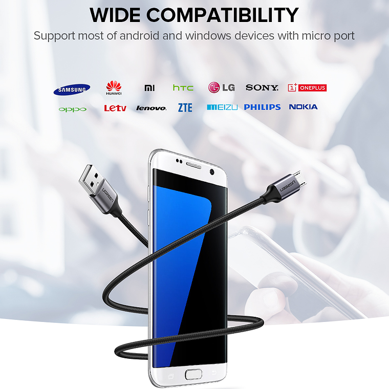 Cable Ugreen USB A - Micro USB - 2 Metros 3