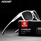 Lentes de Sol KDEAM Polarizados Marco Blanco - Lente Oscuro Clásico UV400 Estilo Urbano - Miniatura 2