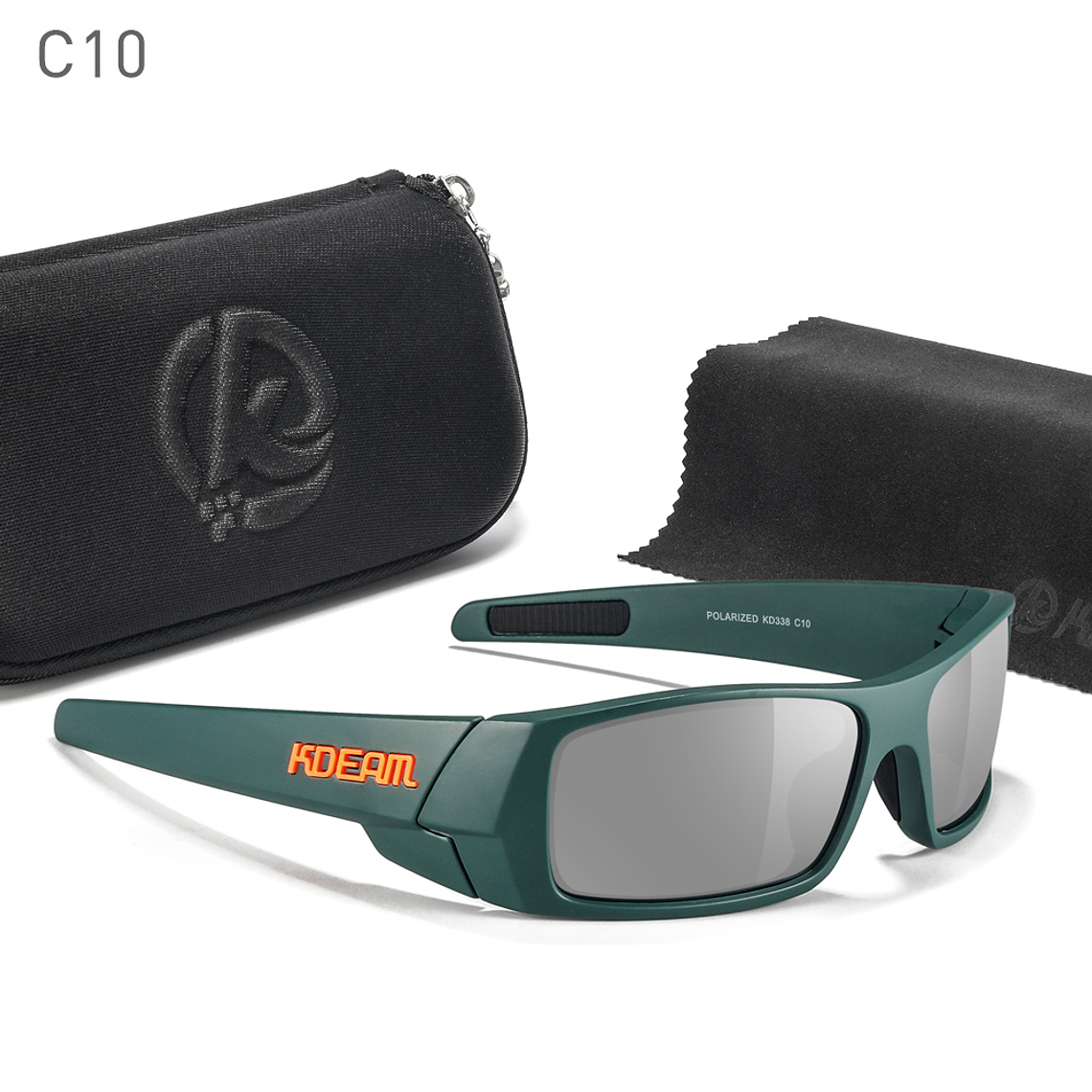 LENTES DE SOL MARCA KDEAM - VERDE - KD338-C10 1