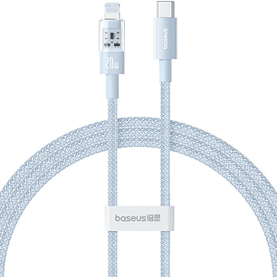 Cable C a Lightning para iPhone - Carga Rápida 20W - 2M - Celeste