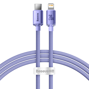Baseus USB C - Lightning para iPhone - Carga Rápida 20W - Purpura - 2M