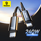 CABLE BASEUS USB C a C - 240W - CARGA RAPIDA - 2 METROS - Miniatura 1