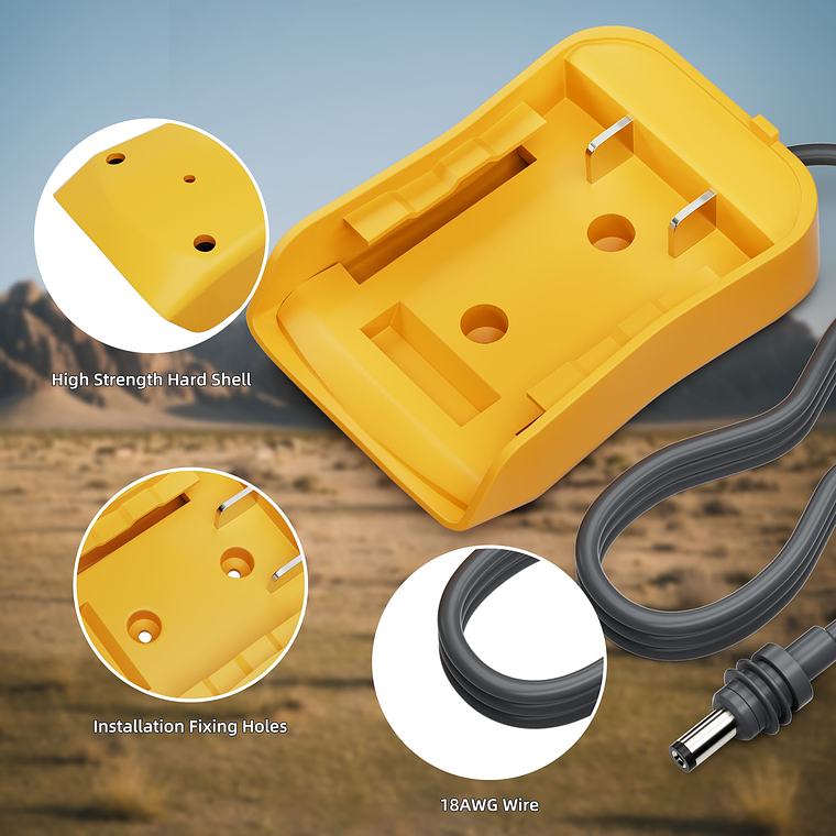 ADAPTADOR DE BATERIA DEWALT 18V - 20V - 1MT - STARLINK MINI 3