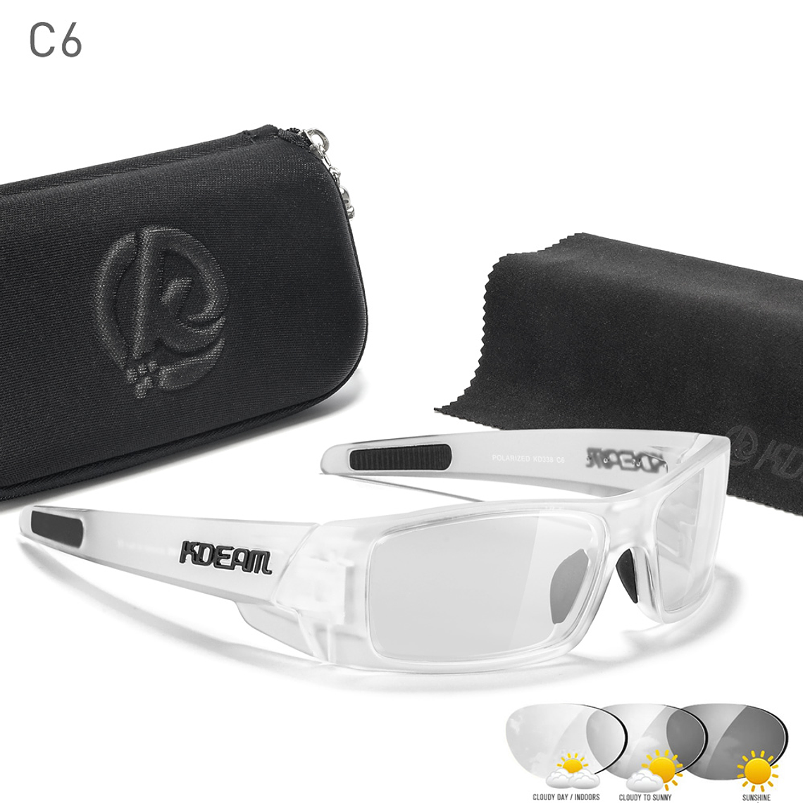 LENTES DE SOL MARCA KDEAM - BLANCO - KD338-C6 1