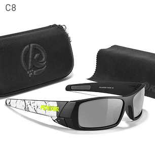LENTES DE SOL MARCA KDEAM - BLANCO Y NEGRO - KD338-C8