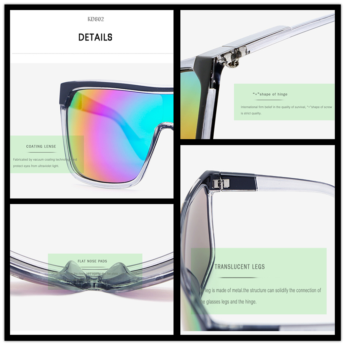 LENTES DE SOL MARCA KDEAM - BLANCO - B1KD802-C4 4