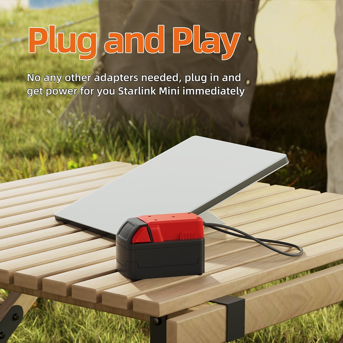 ADAPTADOR DE BATERIA MILWAUKEE 18V - 20V - 1MT - STARLINK MINI 5