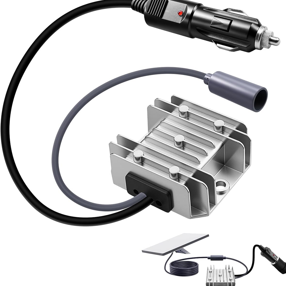 Inversor De Energia Para Starlink Mini 12v A 48v -  Para Vehiculo tipo cenicero 1