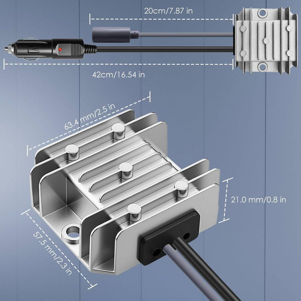 Inversor De Energia Para Starlink Mini 12v A 48v -  Para Vehiculo tipo cenicero 3