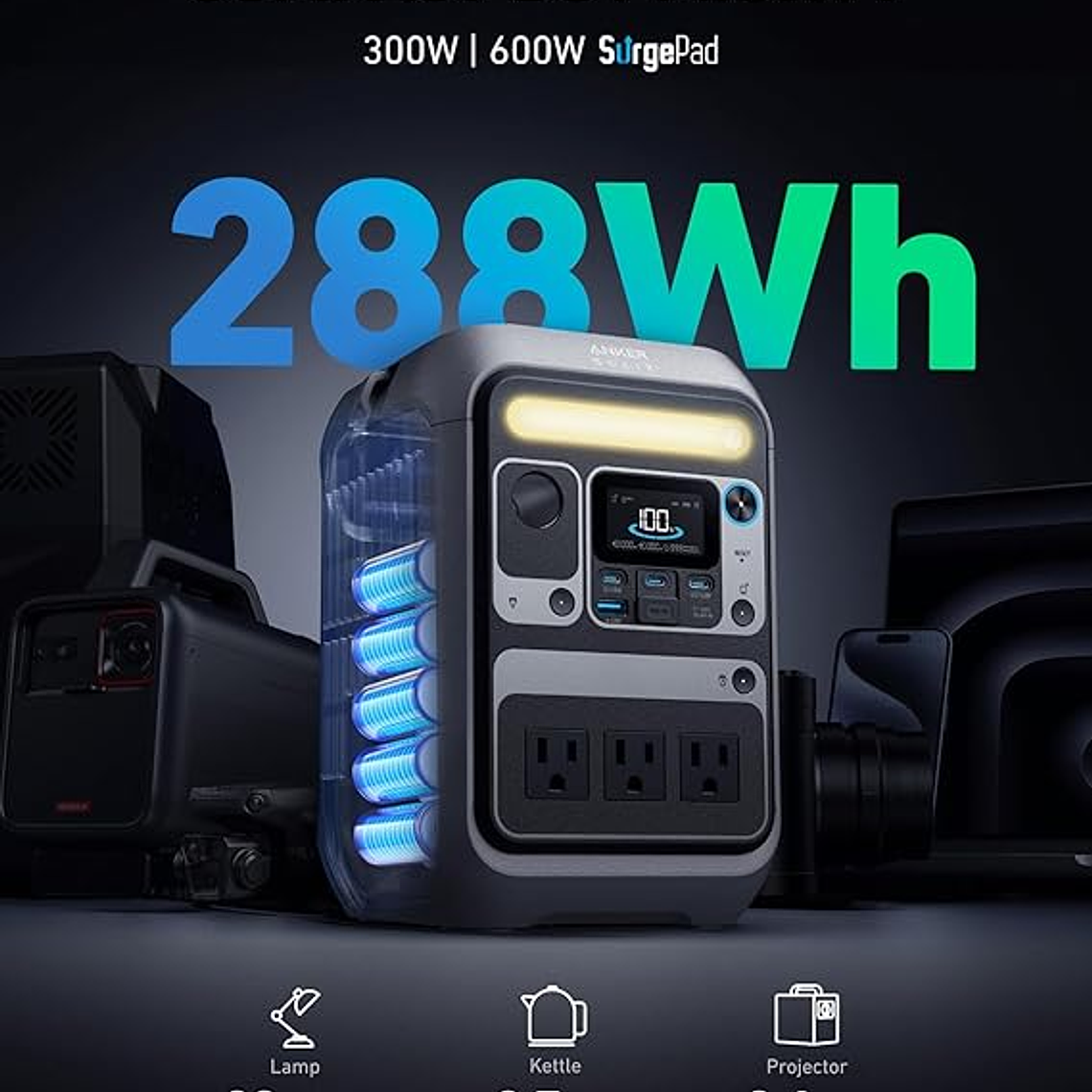  Anker Estación de energía portátil SOLIX C300 2