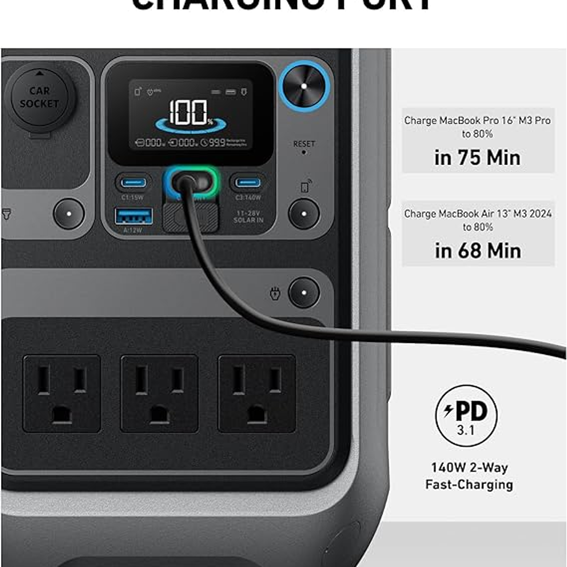  Anker Estación de energía portátil SOLIX C300 4