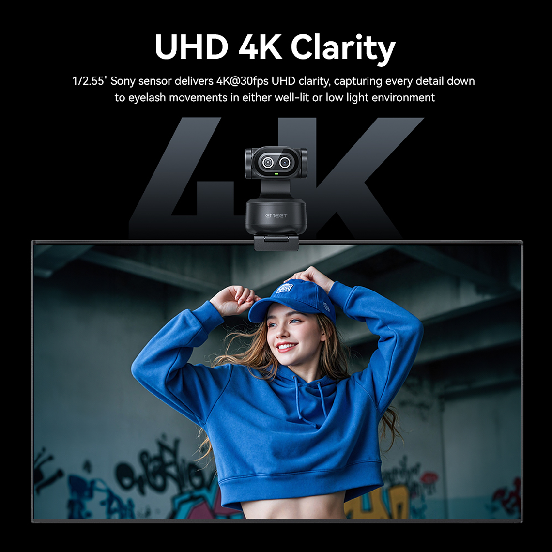 CAMARA WEB 4K - EMEET PIXY - DOBLE CAMARA - IA INTEGRADA 4