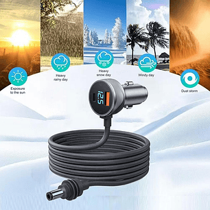 Cable de Alimentacion Para Automovil Starlink Mini 5 Metros