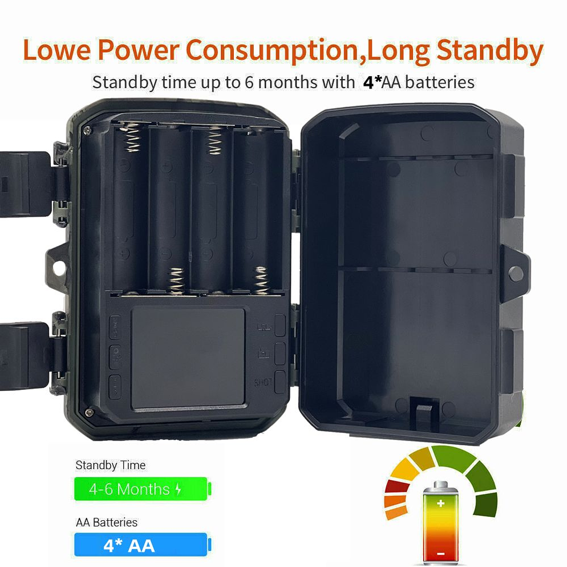 CAMARA TRAMPA PARA CAZA MINI 800 4K - DIGITAL TRAIL CAMERA - 48MP 6