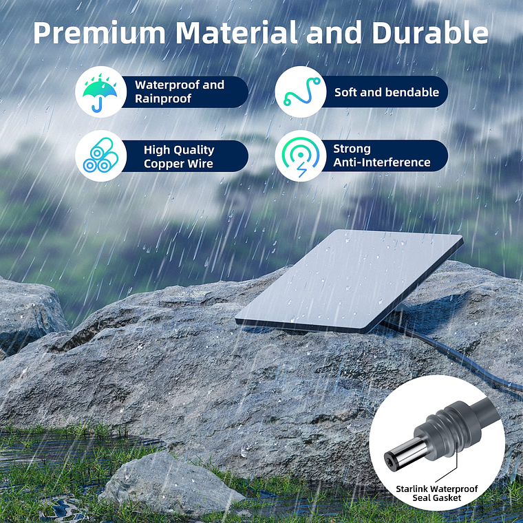 Cable de Alimentación Para Starlink Mini USB-C - Impermeable 3 Metros 6