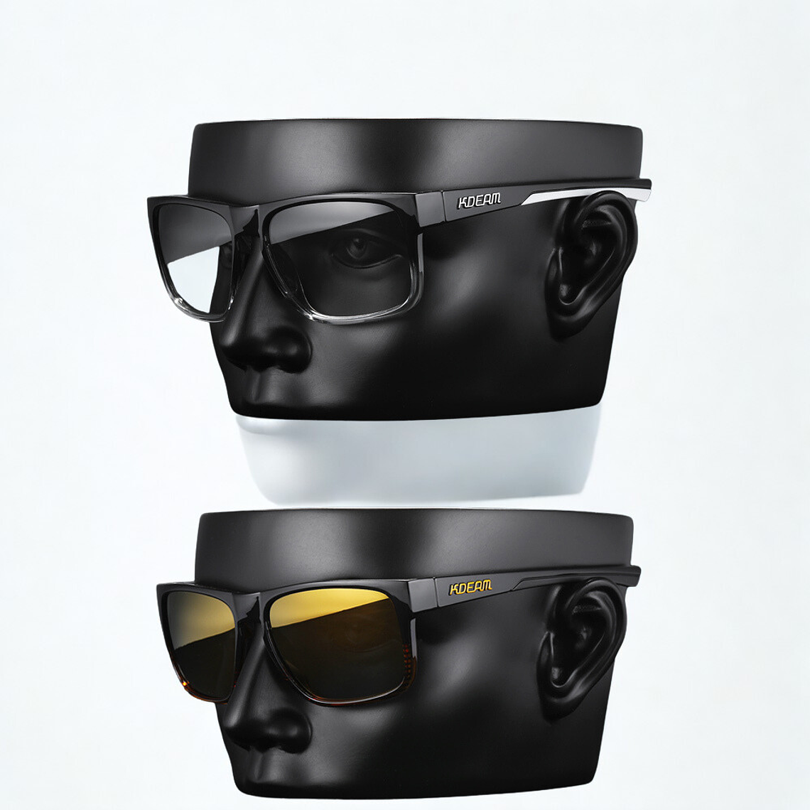 Lentes de Sol KDEAM Polarizados Marco Negro - Lente Oscuro Clásico UV400 Estilo Urbano 5