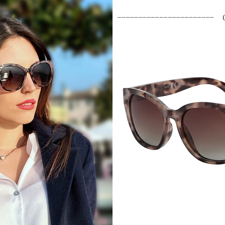 Lentes de Sol Zenottic Polarizados Marco Negro - Modelo ZS2204-006 UV400 Montura de Mariposa 2