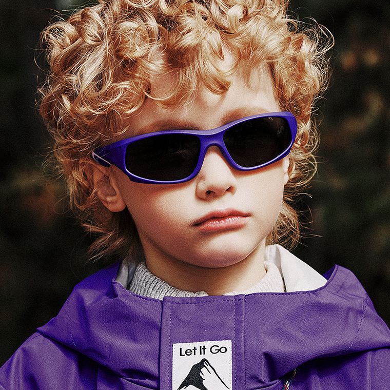 Lentes de Sol Deportivos para Niños (Flexibles e Indestructibles) - Protección UV400 Polarizados - Marco de Silicona Suave - Morado 2