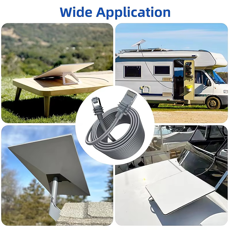 Cable de Datos Ethernet Para Starlink Gen 3 V3 y Starlink Mini -  10 Metros - Conector RJ45 Impermeable IP67 Blindado 2
