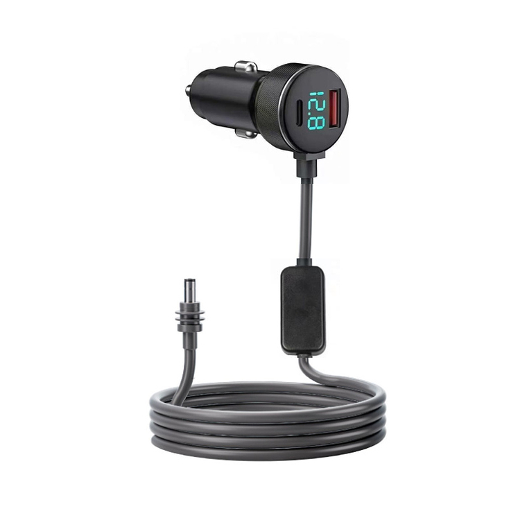 Inversor de Energía Para Starlink Mini 12V a 30V-2A - Adaptador Auto Cigarrera con Estabilizador de Voltaje - 2 Metros - 3 EN 1 1