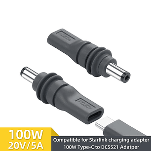Adaptador Para Starlink Mini USB-C Hembra a DC Macho - 100W