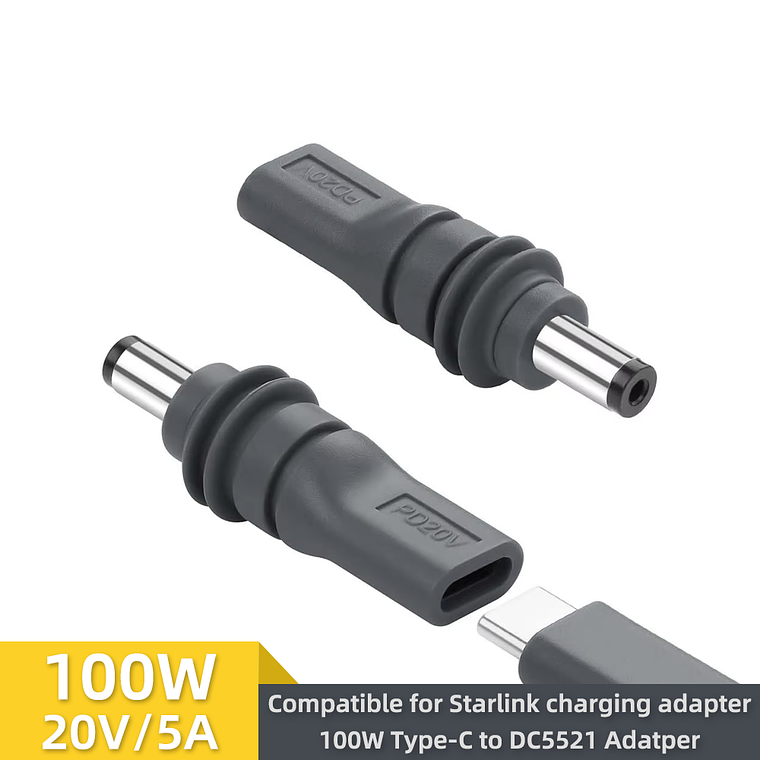Adaptador Para Starlink Mini USB-C Hembra a DC Macho - 100W 1