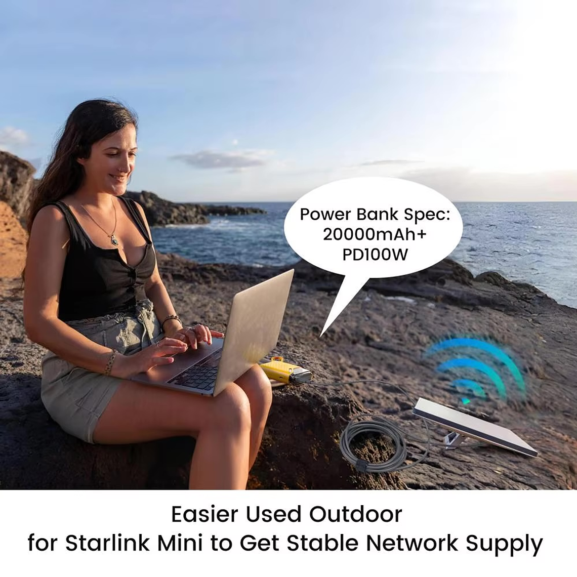 Adaptador Para Starlink Mini USB-C Hembra a DC Macho - 100W 3