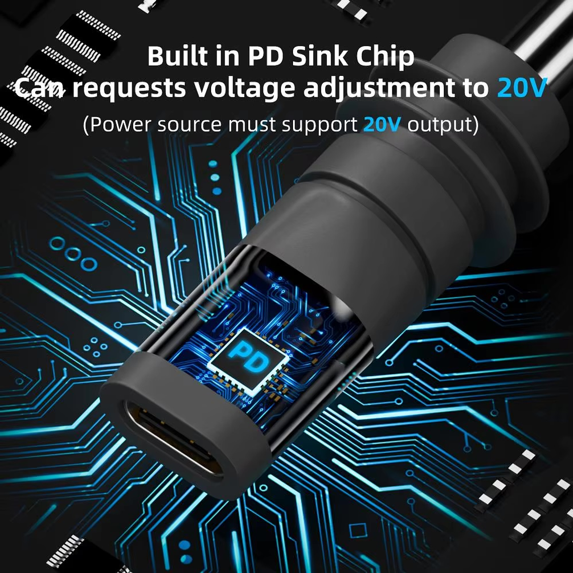 Adaptador Para Starlink Mini USB-C Hembra a DC Macho - 100W 4