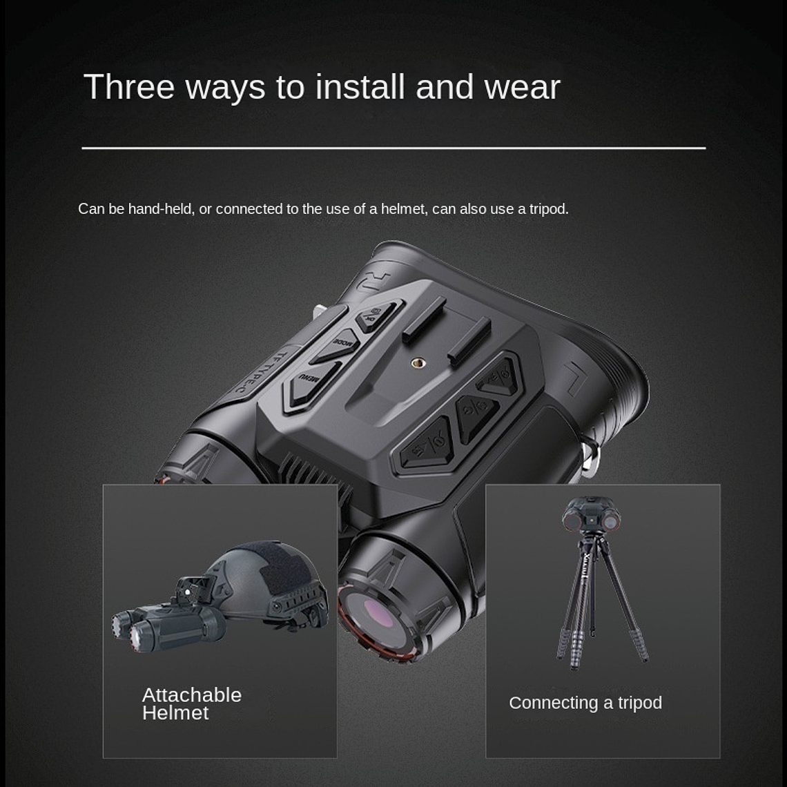 Binocular Digital de Visión Nocturna Infrarroja NVC 900 4K UHD WIFI Para Caza y Camping con Zoom 16X de 48MP 6