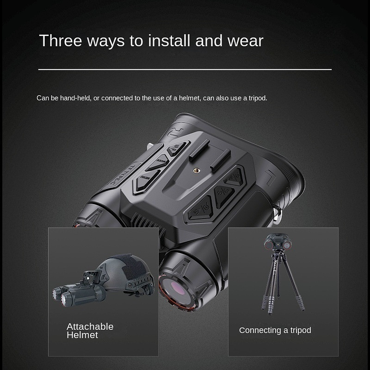 Binocular Digital de Visión Nocturna Infrarroja NVC 900 4K UHD WIFI Para Caza y Camping con Zoom 16X de 48MP 6