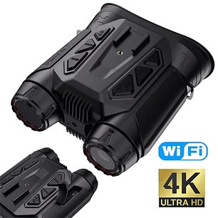 Binocular Digital de Visión Nocturna Infrarroja NVC 900 4K UHD WIFI Para Caza y Camping con Zoom 16X de 48MP