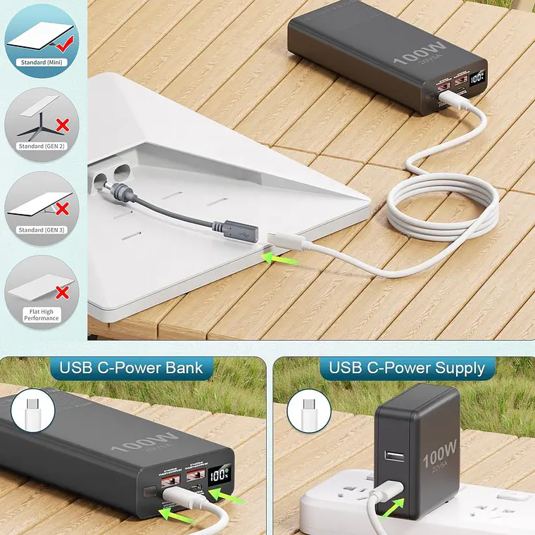 Adaptador Para Starlink Mini USB-C Hembra a DC Macho 5