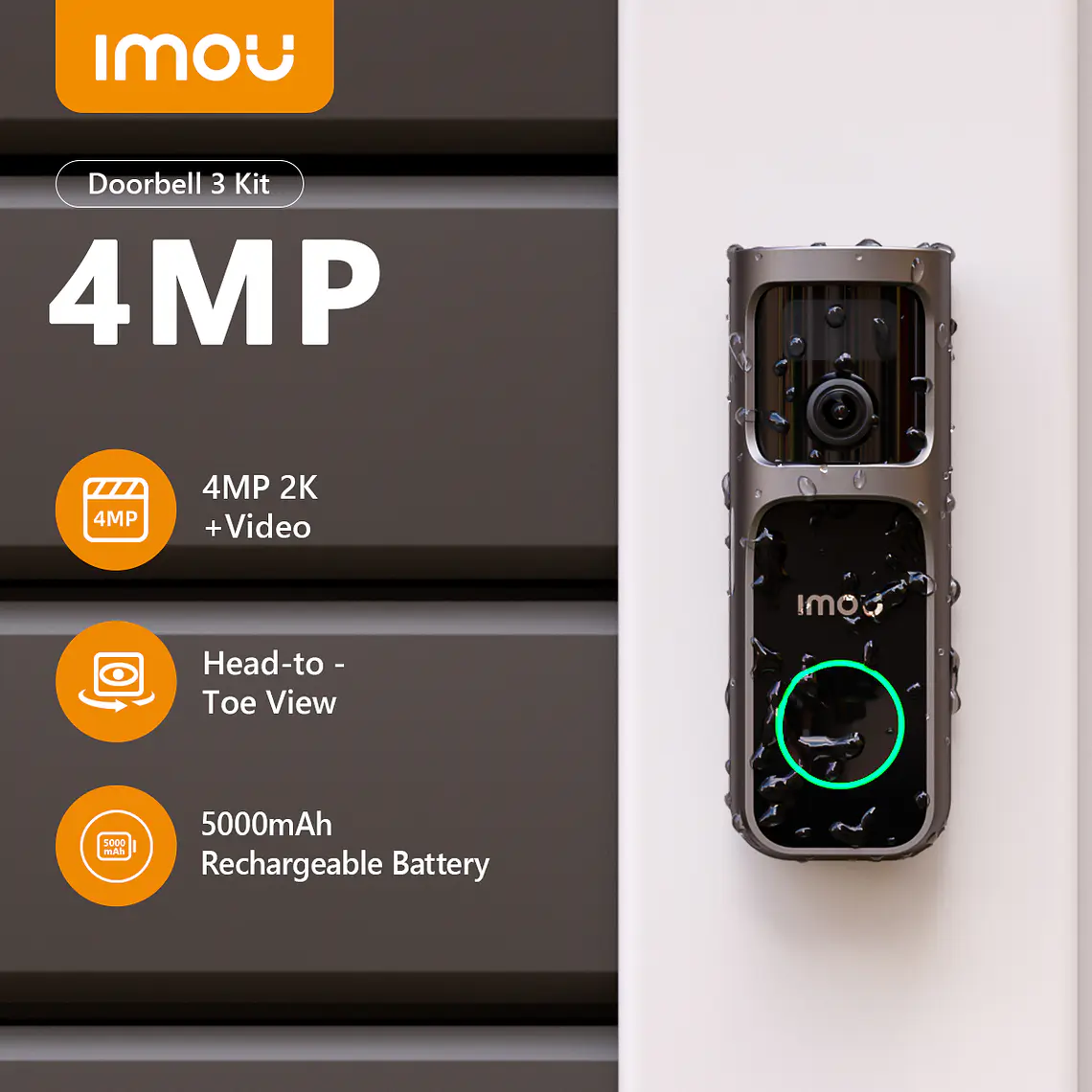 Imou Doorbell 3 Kit 2K - 4MP - 360° Vista Panorámica 1