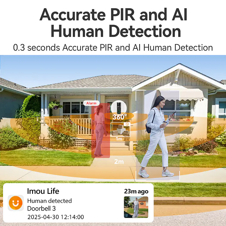 Imou Doorbell 3 Kit 2K - 4MP - 360° Vista Panorámica 4